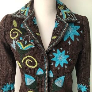 Biya by Johnnie Was Embroidery Trench Coat XS